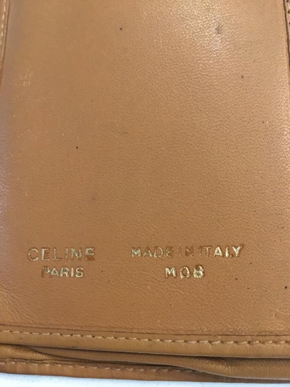 Vintage Celine BiFold Long Wallet in Tan & Beige with Macadam Clasp & Kiss lock - Picture 12 of 12